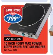 Dixon 10 Inch 400W Max Power Active Under Seat Subwoofer DN1005U