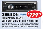 Jebson CD/MP3/WMA Player with AM/FM Radio, USB & SD Slots JB6980M