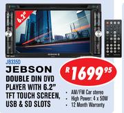 Jebson Double Din DVD Player with 6.2" TFT Touch Screen, USB & SD Slots JB335D