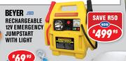 Beyer Rechargeable 12V Emergency Jumpstart With Light JS03