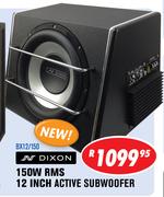 Dixon 150W 12Inch Active Subwoofer BX12/150
