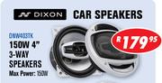 Dixon 150W 4" 3 Way Speakers DNW403TK