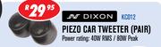 Dixon Piezo Car Tweeter(Pair) KC012