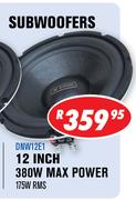 Dixon 12Inch 380W Max Power Subwoofer DNW12E1