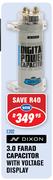 Dixon 3.0 Farad Capacitor With Voltage Display E202