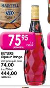 Butlers Liqueur Range-6x750ml