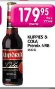 Klippies & Cola Premix NRB-24x275ml