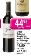 Super Cabernet Sauvignon Merlot, Shiraz or Pinotage-6x750ml