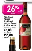 Douglas Green Sunkissed natural Sweet Rose Or White-6x750ml