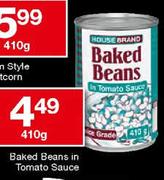 House Brand Baked Beans In Tomato Sauce-410g