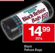 House Brand Black Refuse Bags-20's