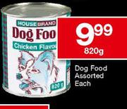 House Brand Dog Food Assorted Each-820g