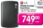 LG 500GB Portable Hard Drive