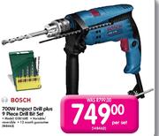 Bosch Impact Drill-700W Plus 9 Piece Drill Bit Set(G5816RE)