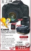 Canon Digital SLR Camera Twin Lens Package + 8GB SD Card + Bag + 18-55mm & 55-250mm IS Lens