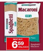 House Brand Spaghetti/Macaroni-500g Each