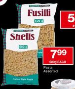 House Brand Pasta Assorted-500g Each