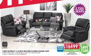 Uppers Beverley 5 Action Recliner Leather Lounge Suite-3 Piece