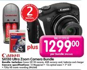 Canon SX130 Ultra Zoom Camera Bundle