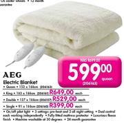 AEG Electric Blanket Double-137 x 188cm Each 