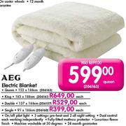 AEG Electric Blanket Single-91 x 188cm Each