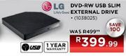 LG DVD-RW USB Slim External Drive