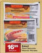 Eskort Rooi/Gerookte Weense Worsies-500gm 