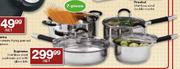Supreme Stainless Steel Cookware Set With Glass Lids-7 Piece