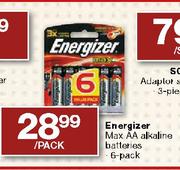 Energizer Max AA Alkaline Batteries-6 Pack