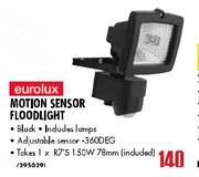 Eurolux Motion Sensor Floodlight-Black