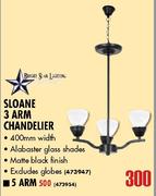 Sloane 3 Arm Chandelier-400mm