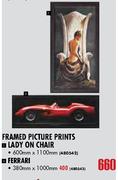 Framed Picture Prints Ferrari-380mmx1000mm