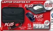 Laptop Starter Kit-15.6" Bag + Laptop Stand + Wireless Mouse + 4GB Flash Drive