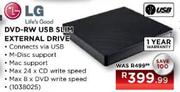 LG DVD-RW USM Slim External Drive