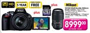 Niko D5100 DSLR Bundle 300mm + 18-55mm & 55-300mm VR Les + 16GB SD Premium Card
