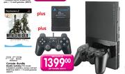 PS2 Console Bundle + 2 Dual Shock Controllers + Memory Card + Metal Gear Solid 2