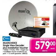 DSTV Multichoice Single View Decoder Plus Installation Voucher