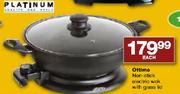 Ottimo Non-Stick Electric Wok With Glass Lid