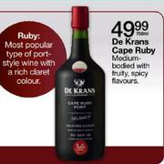 De Krans Cape Ruby-750ml