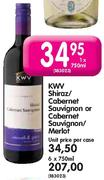 KWV Shiraz/Cabernet Sauvignon or Cabernet Sauvignon/Merlot-750ml