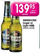 Windhoek Lager or Light NRB-24 x 330ml