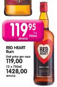 Red Heart Rum-12 x 750ml