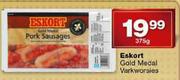 Eskort Gold Medal Varkworsies-375g