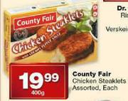 County Fair Chicken Steaklets Assorted-400g Each