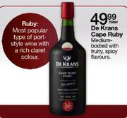 De Krans Cape Ruby-750ml