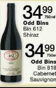 Odd Bins Bin 612 Shiraz-750ml