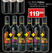 Obikwa Finotage Shiraz Merlot Cabernet Sauvignon-6 x 750ml