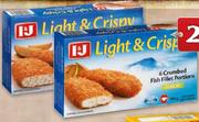 I & J Light & Crispy Crumbed Fish Portions-500gm Each