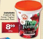 DairyBelle Fruits Of The Forest Yoghurt Assorted-500g Each