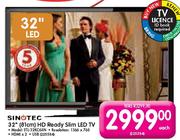 Sinotec HD Ready Slim LED TV(81cm)-32"